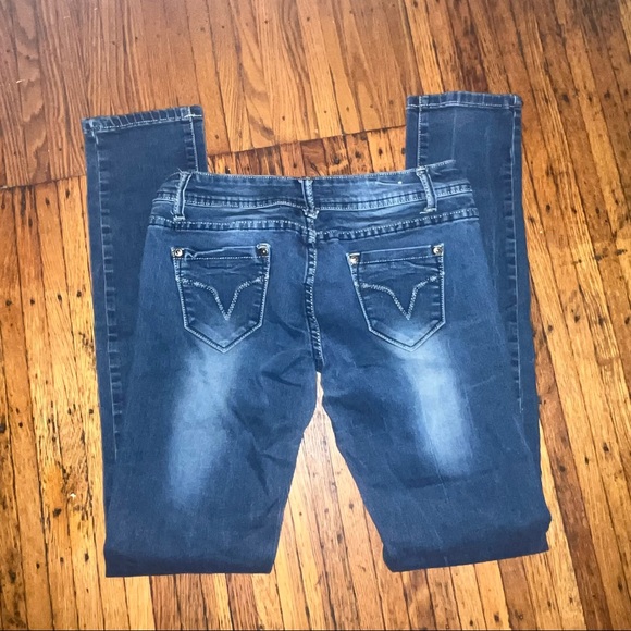 M.A.O Women's Blue Jean with acid wash color size 5 - Picture 2 of 6